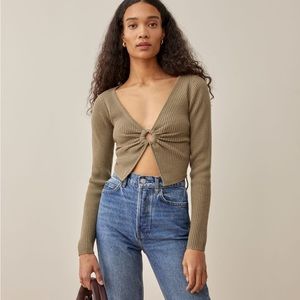 Reformation Narciso Novelty Cashmere Sweater